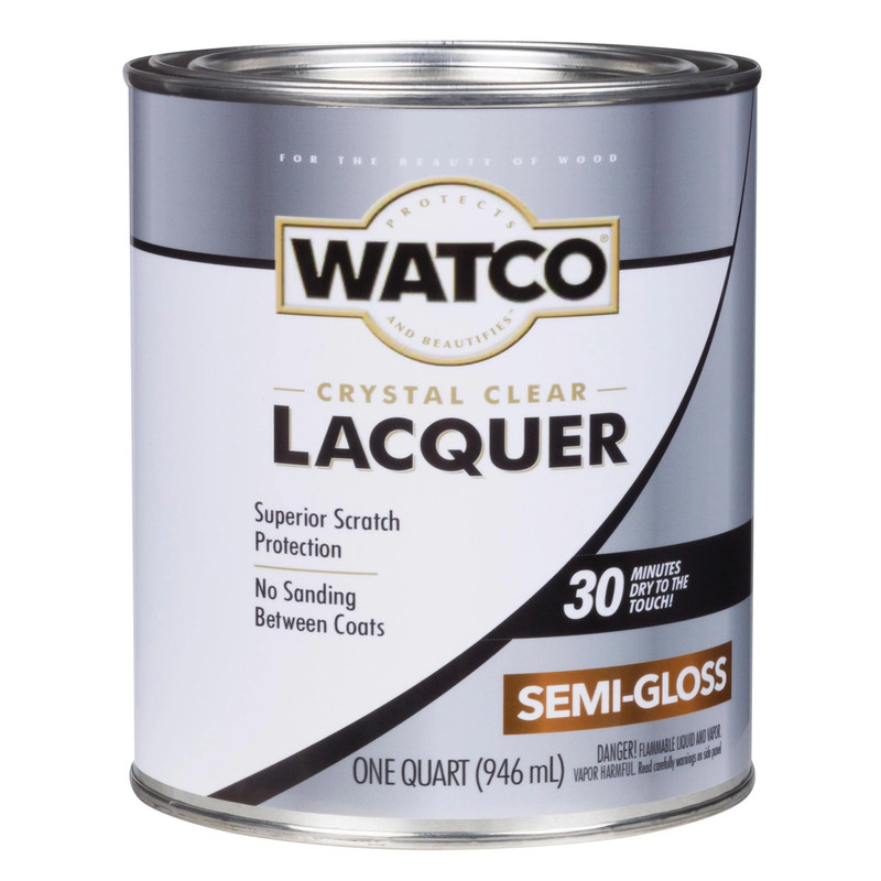 Lacquer - Solvent Based - Crystal Clear - Sheen:Semi-Gloss - Size:1 Quart